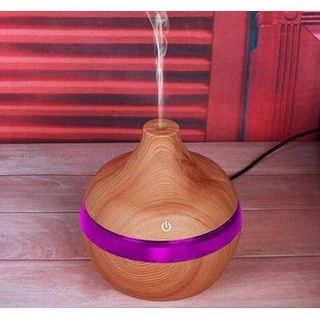 Máy xông tinh dầu bình xông tinh dầu vân gỗ tặng kèm tinh dầu 10ml