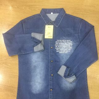 SƠ MI JEAN NAM TAY DAI - J002
