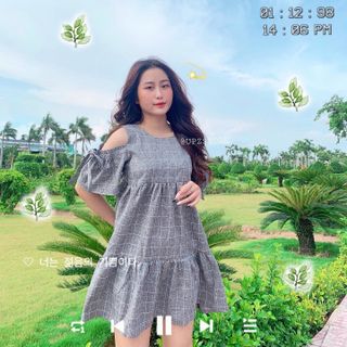 Đầm Suông Khoét Vai