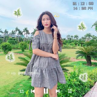 Đầm Suông Khoét Vai
