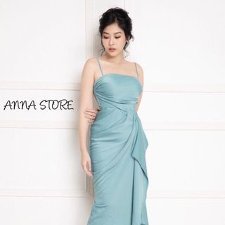 Đầm Thiết Kế 2 Dây Nhún Bèo