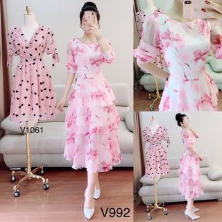 Đầm Dự Tiệc Hoa tầng Tay Lỡ