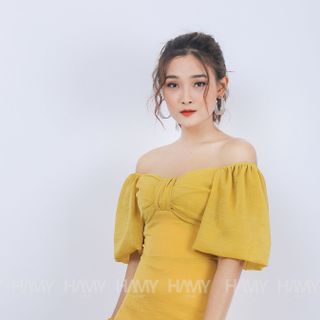 Đầm Dự Tiệc Đuôi Cá Tay Loe