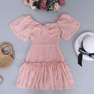 Đầm Dự Tiệc Đuôi Cá Tay Loe