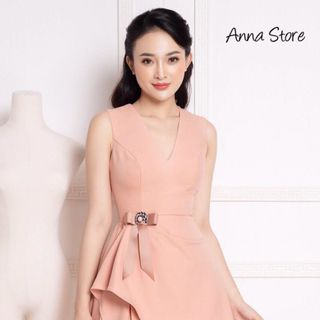 Đầm Thiết Kế Phối Ren Đính Nơ
