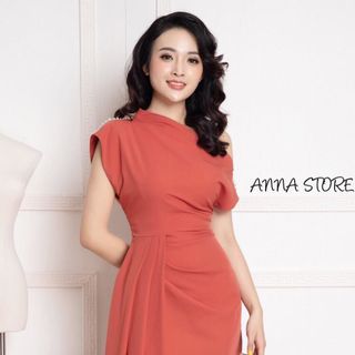 Đầm Thiết Kế lệch Vai Đính Ngọc