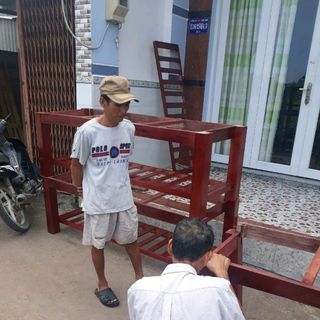 Giường massage ghế và kệ chậu