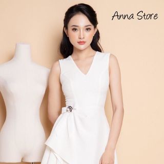 Đầm Thiết Kế Phối Ren Đính Nơ