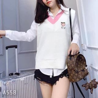 Áo Len Kiểu Xát Nách Thêu Hình