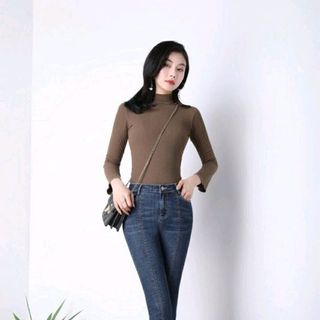 Quần jean ống loe xẻ cao cấp