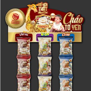 Cháo tổ yến thịt bằm Fidinest - Thùng 30 gói 50 gram
