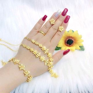 BỘ LẮC HOA MAI MẠ VÀNG 24K