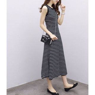 Đầm maxi kẻ ngang xinh xắn