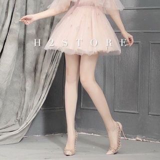 Đầm trễ vai lưới hoa 2 lớp