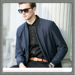 Áo khoác nam phối kéo trắng