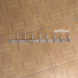MÓC TREO QUẦN ÁO INOX CAO CẤP - 9 MÓC KÉP CÓ BI