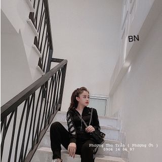 set bộ đồ nữ đẹp chất cá tính dễ thương giá rẻ thể thao kéo khóa off BN 08740