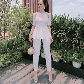 SET BỘ PEPLUM SANG CHẢNH KÈM ẢNH THẬT giá sỉ