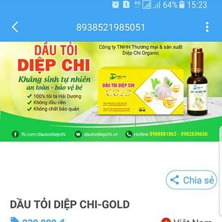 Dầu tỏi Diệp Chi gold giá sỉ​ giá bán buôn