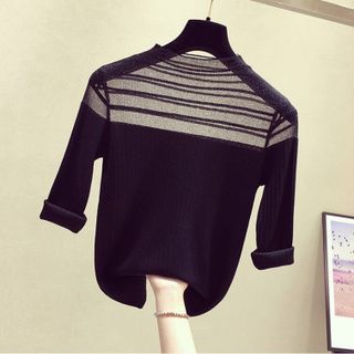 Áo len tăm nữ kiểu tay lỡ xinh xắn