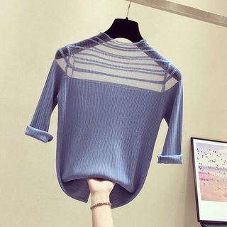 Áo len tăm nữ kiểu tay lỡ xinh xắn