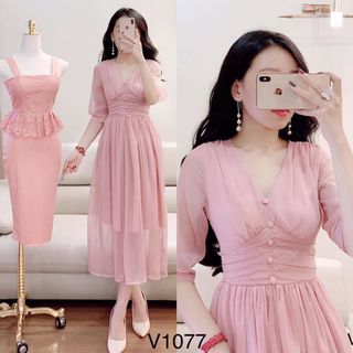 đầm maxi thiết kế 1077