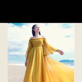 Đầm Ống Nhún Tay Le