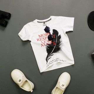 Áo thun tay ngắn bé trai size nhí