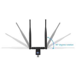 Card mạng wifi AC1200m 2 ăng ten băng tần kép 24 GHz/58 GHz