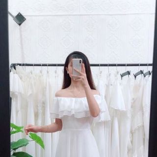 Đầm Bèo Trễ Vai