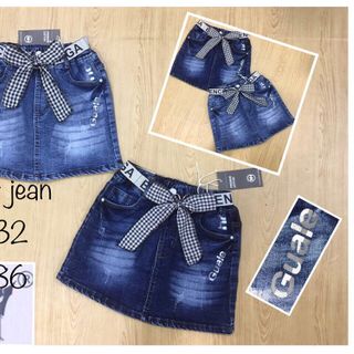 Short váy jean kèm nịt giá sỉ