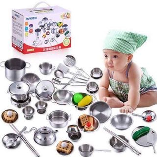 Bộ đồ chơi nấu ăn inox 40 chi tiết