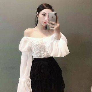áo trễ vai tay bèo