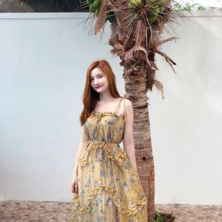Đầm Hoa Vàng Bèo Lượn