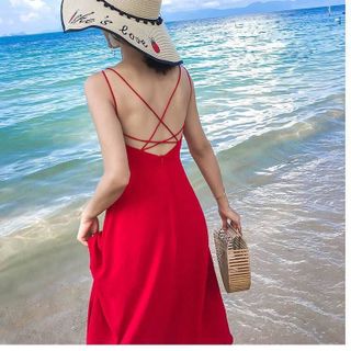 Đầm Bốn Dây Chéo Lưng