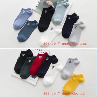 Tất chân nam nữ vỉ 7 đôi giá chỉ từ 45k