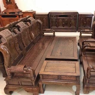 Bộ Tần Thủy Hoàng Gỗ Mun Đuôi Công