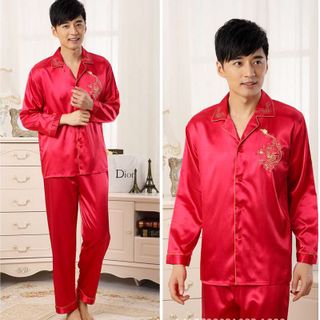 Đồ bộ mặc nhà Nam có hình rồng trước ngựcthể hiện hạnh phúc viên mãn-209