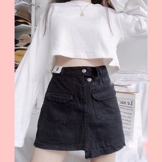 Quần giả váy lệch lai