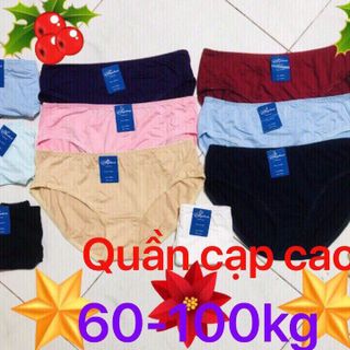 Quần cotton cạp cao fom to