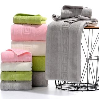 Set 3 Khăn siêu thấm chất liệu 100 cotton1 khăn tắm lớn 70x140 2 khăn mặt 34x75-201