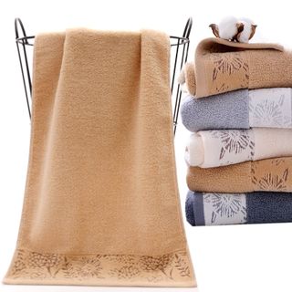 Khăn mặt cotton 100 siêu thấm nước hoa văn chìm sang trọng 35x75cm 100g-144