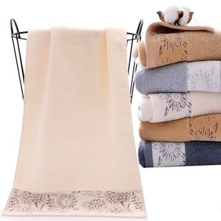 Khăn mặt cotton 100 siêu thấm nước hoa văn chìm sang trọng 35x75cm 100g-144