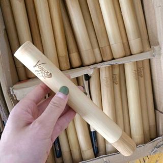hộp đựng ống hút tre bàn chải tre