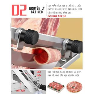 MÁY THÁI THỊT ĐÔNG LẠNH TẶNG LƯỠI SƠ CUA