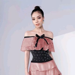 ĐẦM BẸT VAI TẦNG KẾT CHUÔNG - đầm diễn viên Lan Phương