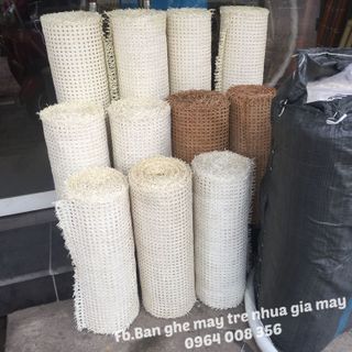 Lưới mây đan mắt cáo thi công ghế gỗ quy cách 700x15000