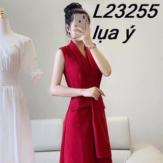 Đầm Xòe Cổ Vest Thắt Eo