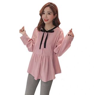 ÁO BẦU NƠ CỔ
