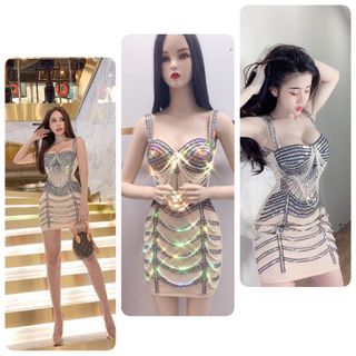 Đầm thiết kế nhiều hạt